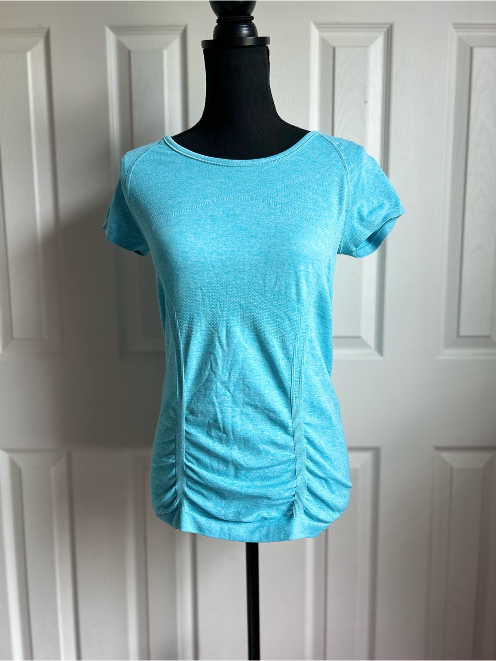 Athleta Fastest Track Tee in Geode Heather Blue